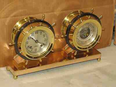 CHELSEA VINTAGE SHIPS BELL CLOCK BAROMETER CLAREMONT MODEL 1947 RESTORED