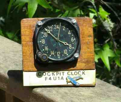 WW2 USN US NAVY Military 24 Hour Hr Aircraft Airplane Clock CDIA WALTHAM F-4 