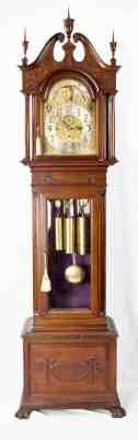 Elite 9 tube grandfather clock @ 1910 Complete clock Great!