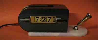 EXTREMELY RARE DECO MACHINE AGE STREAMLINE LAWSON CLOCK MODEL # 312  (1935-1940)