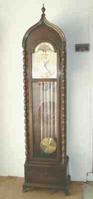 HERSCHEDE 270 ELECTRICALLY WOUND TALL CASE GRANDFATHER CLOCK - RUNNING CONDITION