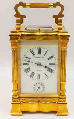 Tiffany Grand Sonnerie With Alarm Carriage Clock