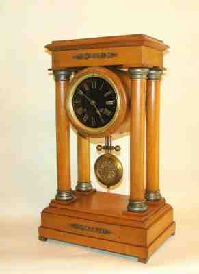 French Large Japy Freres Portico Pillar Mantel Clock Grd. Med. Honour 1867-1873
