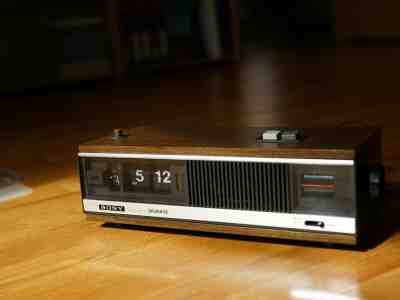 Sony Flip Clock Vintage Radio Alarm Eames Bose Sound