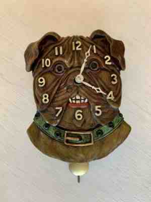 Vintage 1930's Keebler Bulldog Pendulette Wall Clock