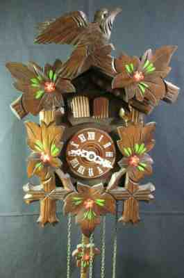 Vintage Black Forest CUCKOO CLOCK  MADE IN GERMANY WITH SWISS REUGE Music Box