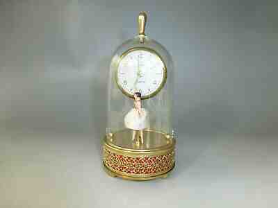 VTG Ballerina Musical Alarm Clock Reuge Dancing Music Box Clock (Watch Video)