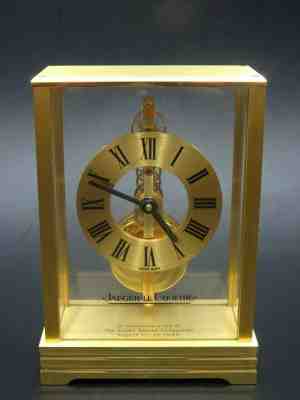 RARE JAEGER LECOULTRE 16 JEWEL 8-DAY DESK CLOCK ~ MODEL 564 ~ MINT 