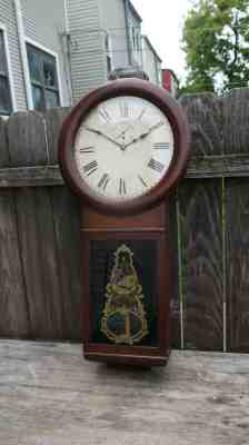 early seth thomas weight driven wall regulator clock