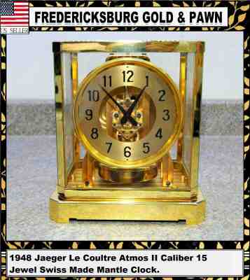 1948 Jaeger Le Coultre Atmos II Caliber 15 Jewel Swiss Made Mantle Clock. 