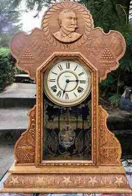 Ingraham Adm. Dewey Clock, Runs Well VG.Condition