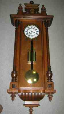 Antique German Vienna Regulator Weight Driven Wall Clock