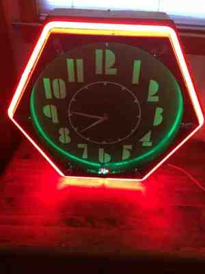 ELECTRIC NEON CLOCK CLEVELAND, OHIO