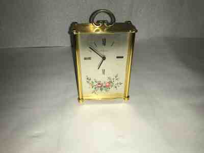 VINTAGE BUCHERER SWISS IMHOF REUGE MUSIC BOX 8 DAY MUSICAL ALARM DESK CLOCK