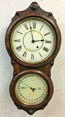 Antique 1896 Seth Thomas Office Calendar No7 Wall Clock