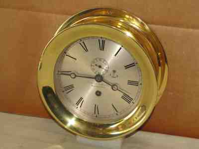 CHELSEA ANTIQUE SHIPS CLOCK~6 IN 1917 WW1 HINGED BEZEL~103 YEARS OLD!