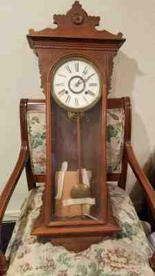 1850 era Antique clock With Pendulum