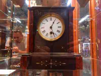 French Black Marble Parlour Mantle Clock (Circa 1890)