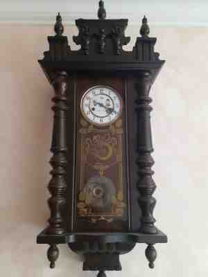 Rare antique HAC wall clock, king Farouk & king Abdul Aziz dail 