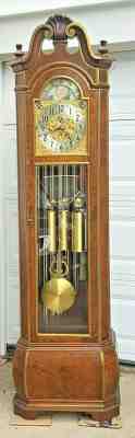 HERSCHEDE 9 TUBE/TUBULAR GRANDFATHER CLOCK, MODEL 250, THE CLOCK, C-1970s