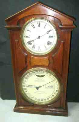 VINTAGE 1870 ITHACA CALENDAR CLOCK-NOAH POMEROY MOVEMENT-WALNUT A BEAUTY