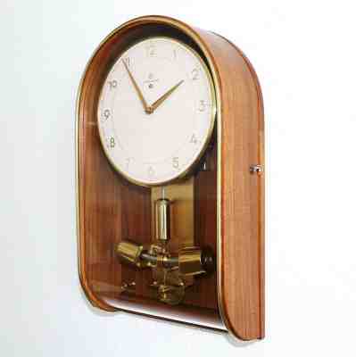 ATO JUNGHANS Wall TOP Clock 1950s ELECTRIC Translucent Vintage Germany SERVICED