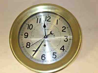 1954 DATED 12E NAVY CHELSEA CLOCK CO. BOSTON US GOVERNMENT BRASS SHIPS CLOCK