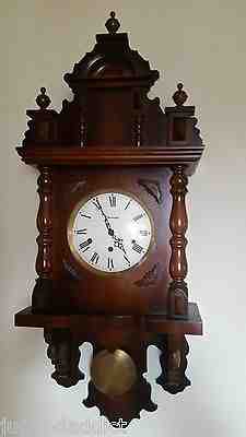 IMPRESSIVE XXL WALL CLOCK WOOD KIENINGER GERMANY MELODY UHR HORLOGE KLOK