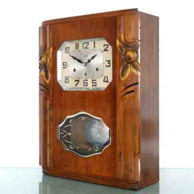 JURA Wall Clock AVE MARIA Westminster RARE Chime ANTIQUE 10 Bars ART DECO France