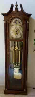 Vintage Emperor Grandfather Clock | Solid Cherry | 77" Tall