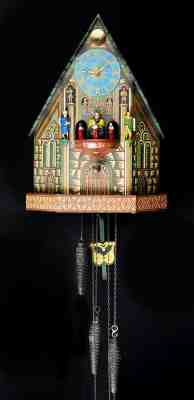 Rare Working Vintage E. Schmeckenbecher Cuckoo Clock  Animated Germany L@@K Nice