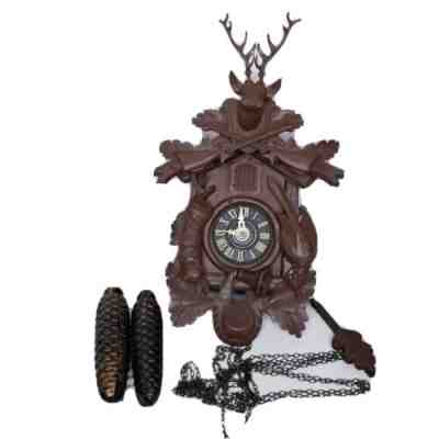 Vintage German Black Forest Cuckoo Clock E. Schmeckenbecher Hand Carved 