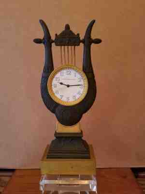 FRENCH EMPIRE BRONZE TABLE CLOCK
