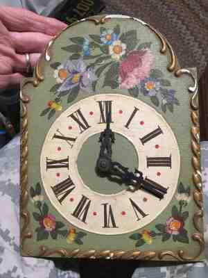 *VERY RARE BEAUTIFUL ANTIQUE "Schwenningen" GERMANY WALL WEIGHT CLOCK SINCE 1858