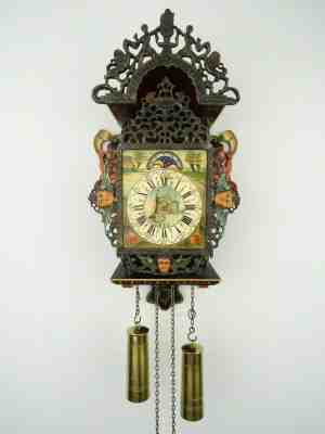 Dutch Friesian Mermaid Wall Clock Vintage Antique 8 day (Zaanse Junghans era)