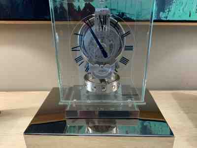  Atmos Jaeger LeCoultre Glass crystal desk clock  Model Q5135201