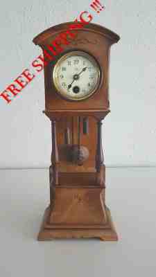 0324 - RARE antique Junghans HAU Miniature Grandfather Clock