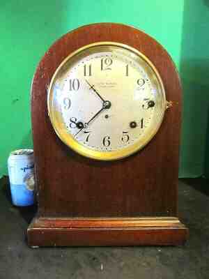 Antique Seth Thomas Mahogany SONORA CHIME 8 Day 5 Bell Mantle Clock, Running.