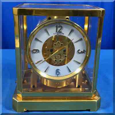 VINTAGE 1945-1959 MODEL #519 LE COULTRE ATMOS CLOCK BRASS GLASS SERIAL #41002