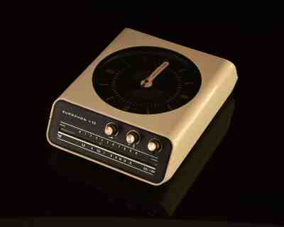 EUROPHON h10 vintage 60s space age WALL CLOCK RADIO midcentury modern Italy