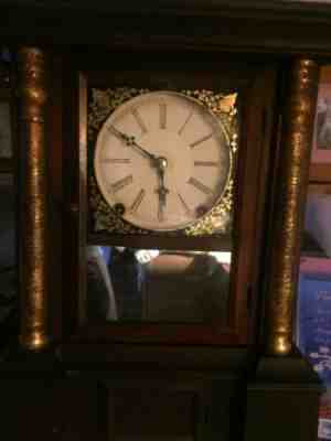 1859 ATKINS CLOCK London Mantle Parlor Works Signature & Date On Door 18/11/59