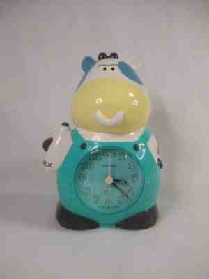 Vintage Rhythm Cow Talking Alarm Clock Japan Wake Up Don’t Sleep Your Life Away