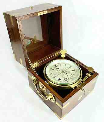 Beautiful Antique 1894 Wm WORDLEY English Marine Ship Chronometer Running Strong