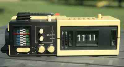 Vintage RARE Flip Clock Alarm Radio AM/FM Hong Kong Back To Future Boombox 1980s