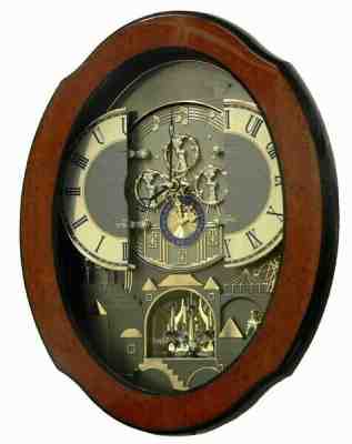 Rhythm Musical Motion WALL CLOCK 12 melodies 3 Christmas Songs TIMECRACKER New 