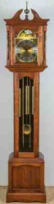 Emperor Chippendale Style Grandmother Clock Tall Case Clock Williamsburg Style