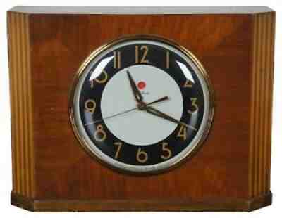 1938 Warren Telechron "The Congress" Electric Desktop Mantel Clock Art Deco 5B55