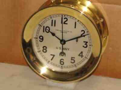 CHELSEA U.S.NAVY ZIG-ZAG CLOCK ~6 IN~1941~WW2 ERA~RESTORED