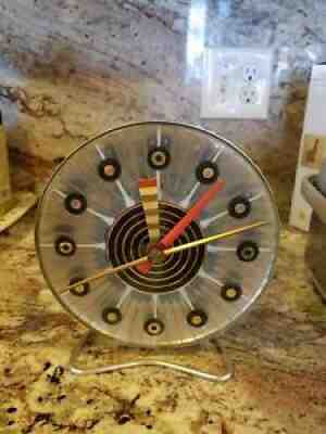 Higgins Glass Electric Table/Wall Clock for General Electric -- Working