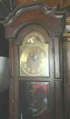 Antique Grandfather Clock - Colonial Mfg. Empire Style Mahogany, German